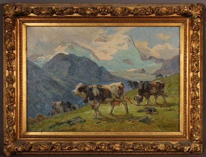 Clovis TERRAIRE (1858-1931)
Vaches dans des...
