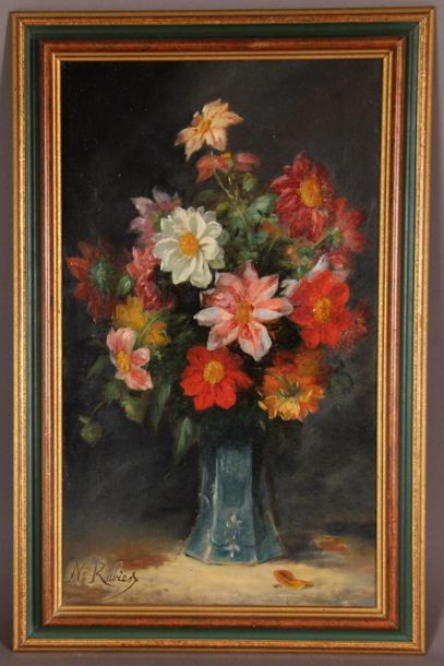 Narcisse RABIER (XXème s.)
Bouquet de fleurs
Huile...