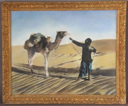 Catherine DAMMERON (1976-)
Guide et son dromadaire
Pastel...