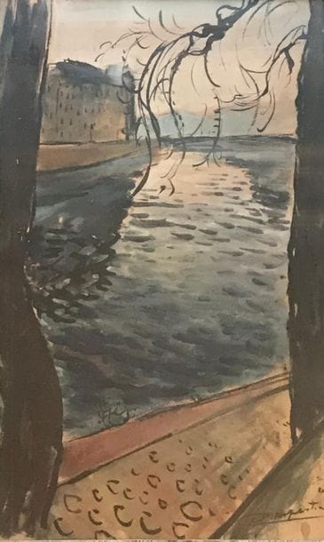 *CHARPENTIER
Vue de Paris
Deux aquarelles...