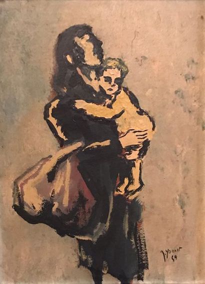 *Ecole moderne
Femme à l'enfant
Huile sur...