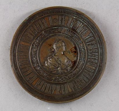 RUSSIE 1873
Médaille en bronze à patinée...