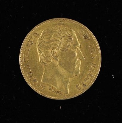*Une pièce de 20 F Belge en or 1865