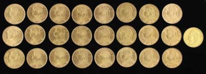 *Vingt cinq pièces de 20 Francs Suisse en...