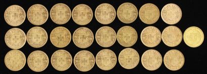 *Vingt cinq pièces de 20 Francs Suisse en...
