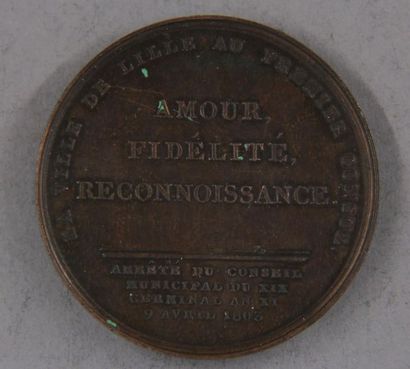 H. AUGUSTE
Médaille de bronze au profil de...