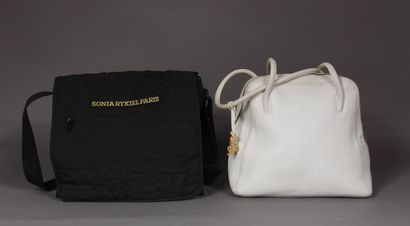 SONIA RYKIEL

- Sac en cuir blanc à fermeture...