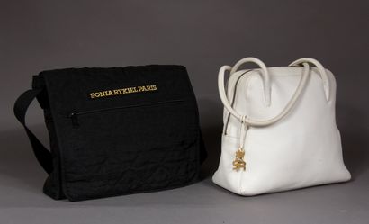 SONIA RYKIEL

- Sac en cuir blanc à fermeture...