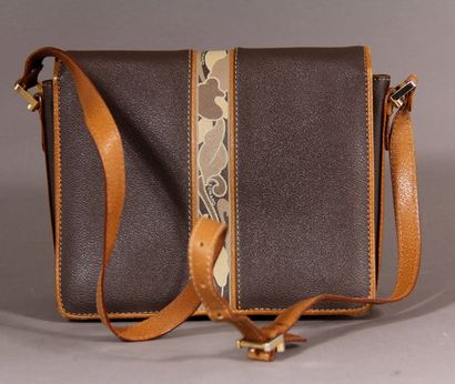 *LEONARD

Sac bandoulière en pvc marron et...