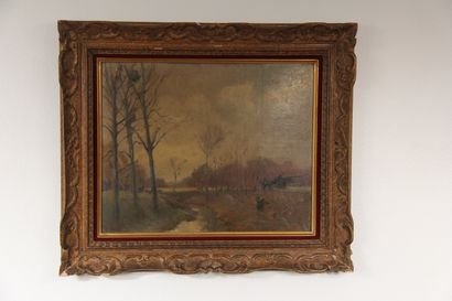 *L. JALEAU

Bord de rivière

Huile sur panneau...