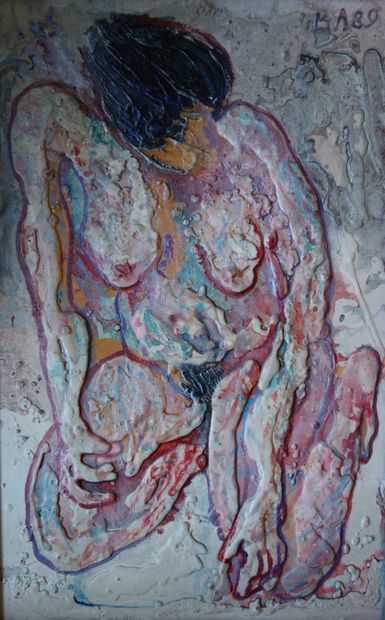 V. LUKA 

Femme à genoux

Huile sur isorel...