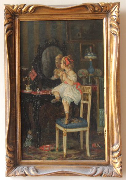 Ecole moderne

Jeune fille aux bijoux

Huile...