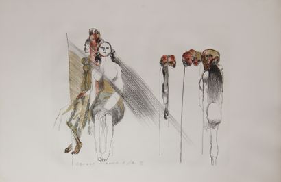 Carton à dessin avec lithographies et autres...