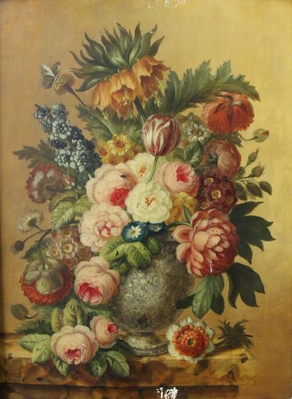 Ecole hollandaise vers 1900 

Paire de bouquets...