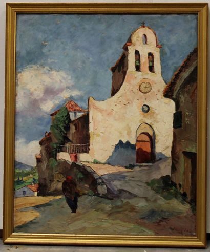 Lot :

- Ecole moderne

L'église du village

Huile...