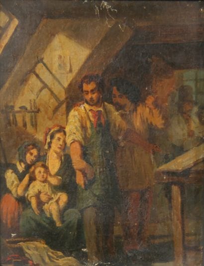 Ecole du XIXème s.

La famille du menuisier

Huile...