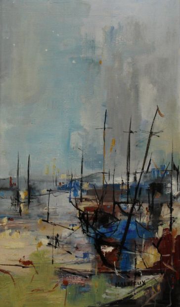 Pierre MALRIEUX (1920-)

Bateaux à quai

Huile...