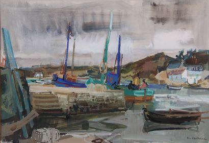 Paul GIROL (1911-1989)

Port de pêche

Gouache...