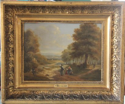 Ecole flamande du XIXème siècle.

Paysage...