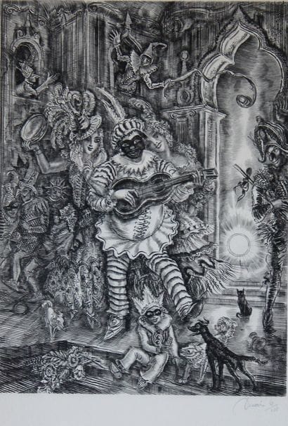 Albert DECARIS (1901-1988)

Le bal masqué

Lithographie...