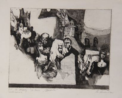 Carton à dessin avec lithographies et autres...