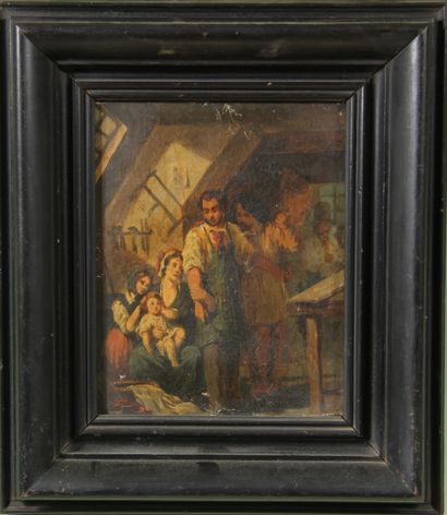 Ecole du XIXème s.

La famille du menuisier

Huile...