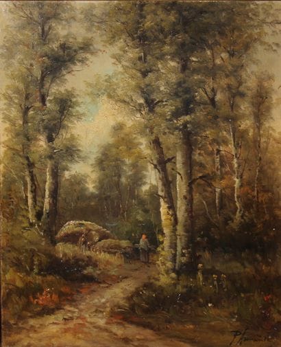 Ecole du XIXème s.

Jeune femme aux fagots

Huile...