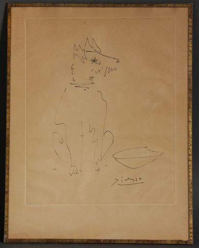 Pablo PICASSO d'après - Georges BETEMPS 

Chien,...