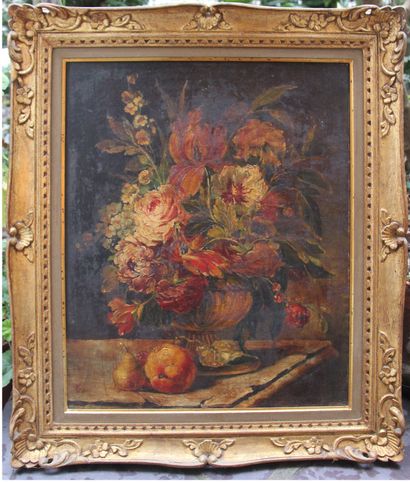 Ecole du XIXème s.

Bouquet de fleurs

Huile...