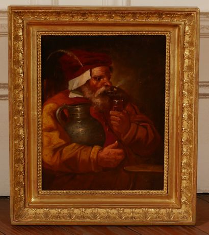 Dutch school XIXth c.

The pipe smoker

Oil...