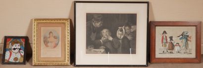Four framed pieces