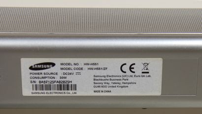 SAMSUNG

Home cinema system including a center...
