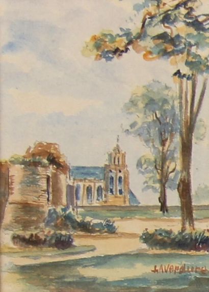 *COVERING

Buildings

Two watercolours signed...