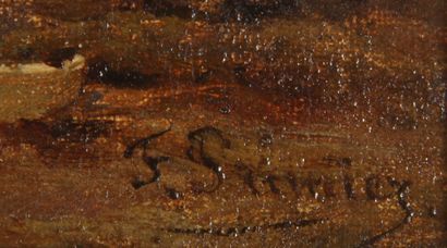 19th century school.

Edge of a lake

Oil...