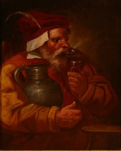 Dutch school XIXth c.

The pipe smoker

Oil...