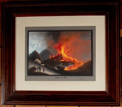 Italian school of the 19th century.

- Eruption...