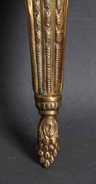 Paire d'appliques en bronze à deux lumières...