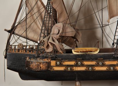 Maquette de bateau 3 mâts

L : 80 cm. (a...