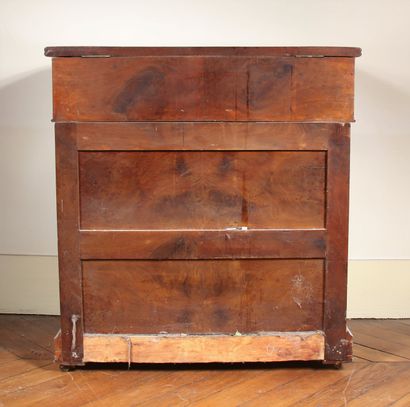 Commode de toilettes en placage d'acajou,...