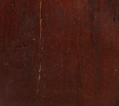 Commode de toilettes en placage d'acajou,...