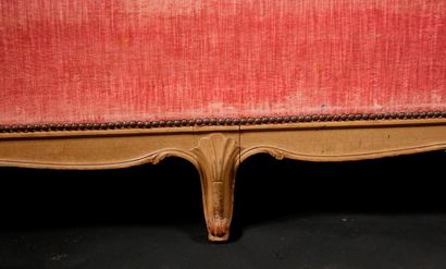 *Banquette en bois laqué gris style Louis...