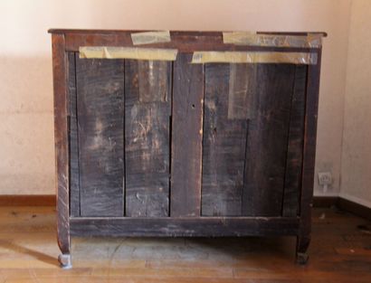 Commode-scriban en bois naturel, XVIIIème...