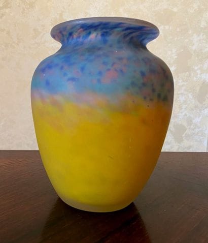 *MULLER Frères Lunéville

Vase ovoïde à col...