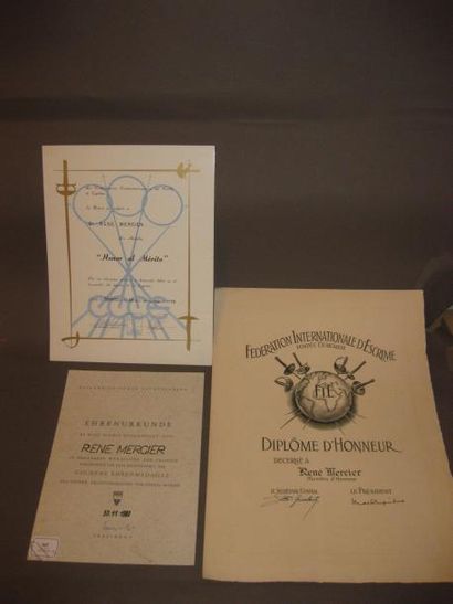 3 Diplômes remis à René Mercier: - diplôme...