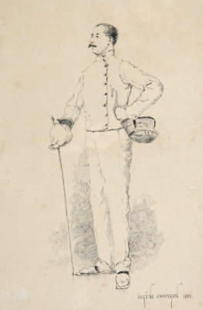 Eugène CHAPERON (1857-1938)
L'escrimeur Plume...