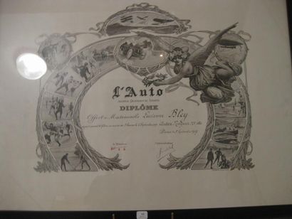 Diplôme L'Auto,1917, gravé par Stelmans,...