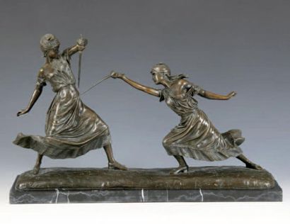 D'après Edouard DROUOT( 1859-1945)
Duel féminin...