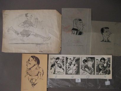 Lot de dessins de presse: - Graubert par...