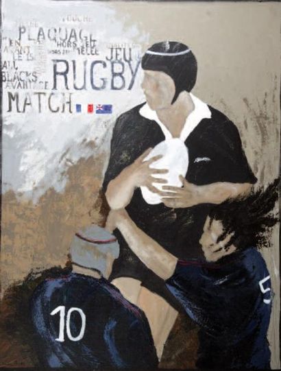 Claudine FICHEZ
Match de rugby Acrylique...