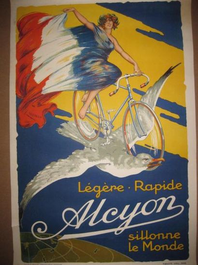 Affichette publicitaire en couleurs pour...